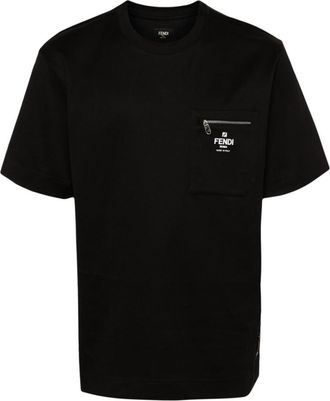 Fendi Black Crew Neck T-Shirt