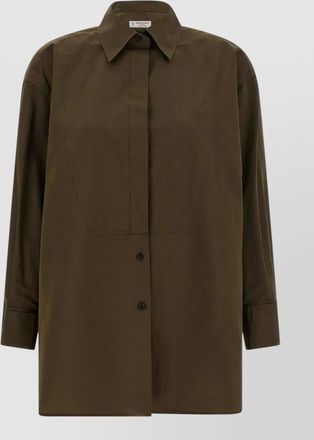 Alberto Biani smocked shirt long sleeves collared neck