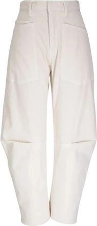Nili Lotan Shon Pant - Dames - Broeken - Wit - S - Katoen - Broeken