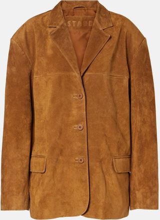 Staud Corrine single-breasted suede jacket