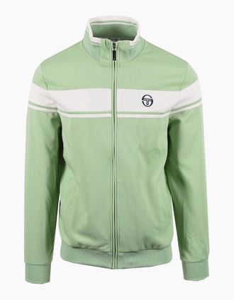 Sergio Tacchini Mens SERGIO TACCHINI DAMARINDO TRACK TOP QUIET GREEN/GARDENIA - Green/Green - Size: 38