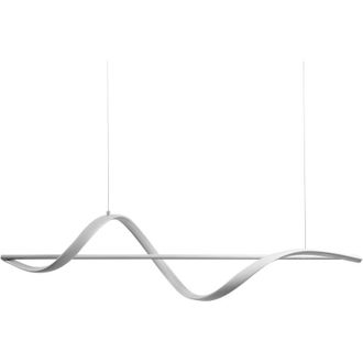 Beliani Lampada a sospensione LED con dettagli in metallo Design geometrico bianco Khutti