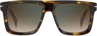 Eyewear by David Beckham Occhiali da sole squadrati tartarugati - Marrone