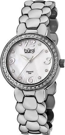 Bürgi White Mother of Pearl Dial Stainless Steel Bracelet Ladies Watch BUR084SS