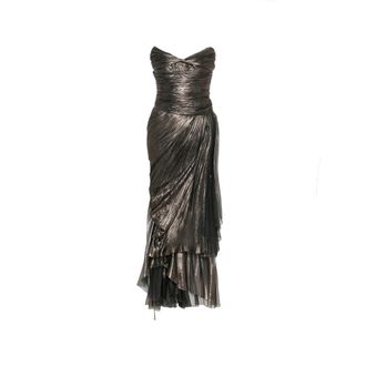 Maria Lucia Hohan Metallic-effect Lace-up Dress