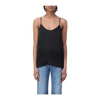 Twinset Dames, Tops, Zwart, Maat: L Zijde