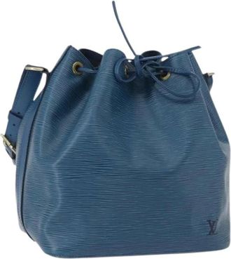 Louis Vuitton Pre-owned Bucket Bags, female, Blue, Size: ONE SIZE Pre-owned Leather Bucket Bag