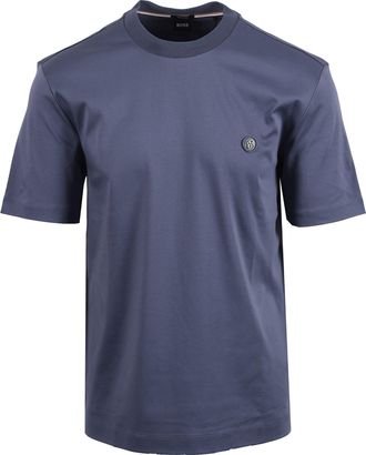 HUGO BOSS Mens C TAUT T-SHIRT OPEN BLUE Cotton - Size X-Large
