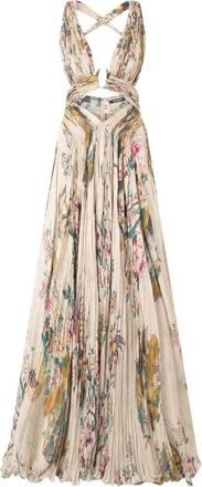 Roberto Cavalli Kleedjes, Dames, Beige, M, Gowns
