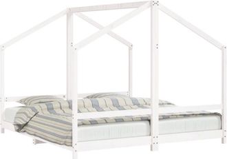 vidaXL Vidaxl - Estructura De Cama Para Ni&ntilde;os Madera Pino Blanco 2x(90x200) Cm