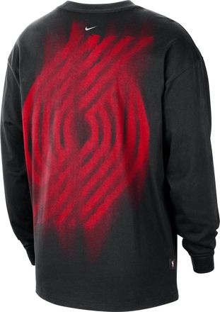 Nike Mens Portland Trail Blazers Standard Issue Basketball Long-Sleeve Top in Black | II5843-010