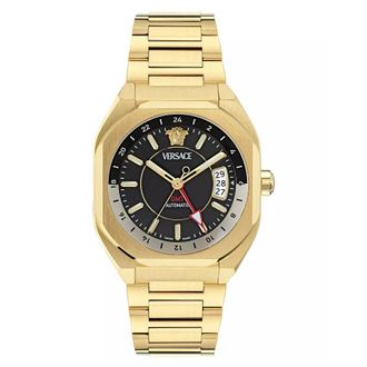 Versace V-Contempo GMT Automatic Black Dial Mens Watch VE0I00425