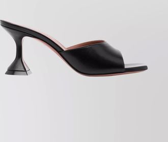 Amina Muaddi leather high-heel mules