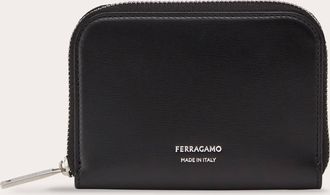 Ferragamo Men Zipped credit card holder Black