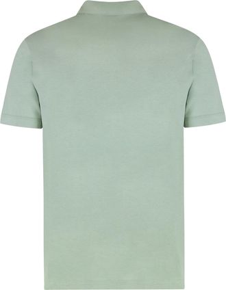 HUGO BOSS Mens Pique Cotton Blend Polo Green Lyocell Shirts T-shirts And Polos