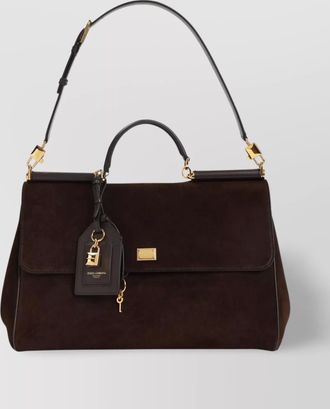 Dolce & Gabbana sicily soft suede shoulder bag