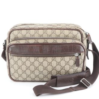 Gucci Brown Gg Supreme Shoulder Bag (Pre-Owned)