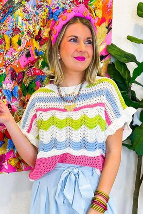 Azura Exchange Regenbooggolf Breipullover