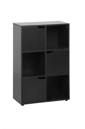 Regalos Miguel Estanter&iacute;as - Estantanter&iacute;a Ivar 6 Compartimentos Con 3 Puertas - Negro