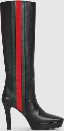 Gucci Womens Galleria Boot, Black, Leather