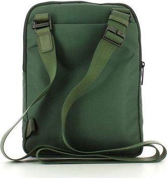 Piquadro Mens Crossbody Bag Green Recycled Polyester Crossbody-bags