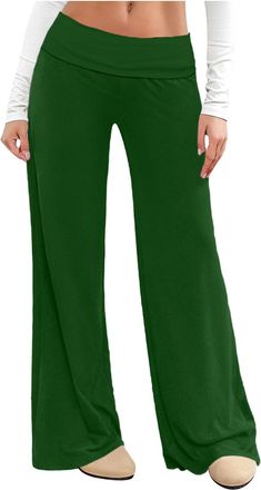 Generic Womens Elastic Waist Wide Leg Pants Soft Loose Fit Athletic Trousers with Flowy Design for Yoga Gym Workouts Casual Lounge Wear Comfortable Stretch Fa