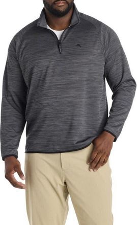 Tommy Bahama Big & Tall Palm Pro 1/4-Zip Pullover in Black at Nordstrom, Size 2X Big