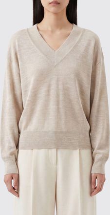 Brunello Cucinelli Maglia a v in misto lino