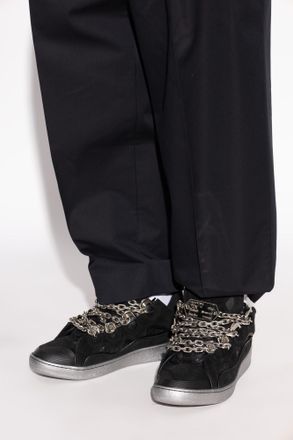 Lanvin Curb Sports Shoes, Mens, Grey