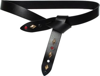 Isabel Marant Isabel Marant Pre-owned Womens Lecce belt in leather with stones - Black - One Size