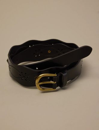 Lucky Brand Scalloped Leather Belt