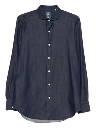 Finamore Camicia con bottoni - Blu