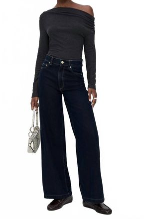 Staud Womens Philomena Top In Charcoal