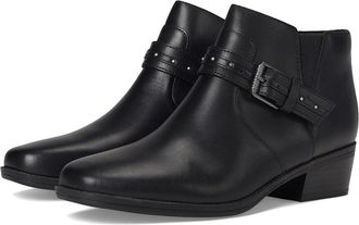 Clarks Danyelle Wish Womens Boots Black Leather : 8.5 B - Medium