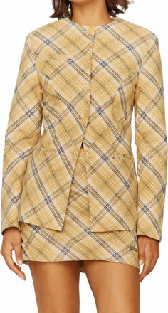 House of Sunny Bias Cut Mini Skirt In Multi Check