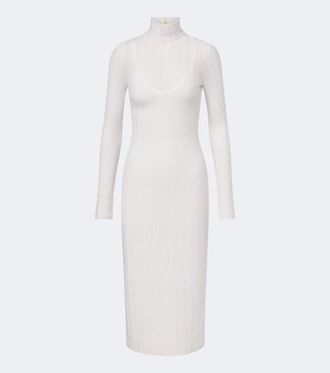 Missoni Zigzag knitted turtleneck midi dress