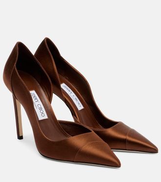 Jimmy Choo London Brigitte 100 satin pumps