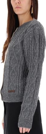 Moschino Two-Tone Alpaca Blend Cardigan - Gray