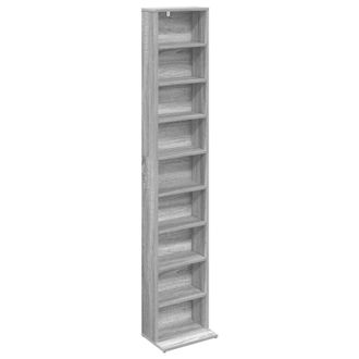vidaXL Cabinet Para Cds Sonoma Gris 33 X 23,5 X 175 Cm Vidaxl