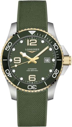 Longines HydroConquest Automatic Green Dial Rubber Strap Mens Watch L3.782.3.06.9
