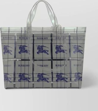 Burberry embroidered transparent tote bag