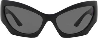 Versace Dark Grey Cat Eye Ladies Sunglasses VE4450 GB1/87 60