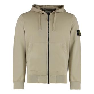 Stone Island Zip-throughs, male, Beige, Size: 2XL Hoodie with zipper