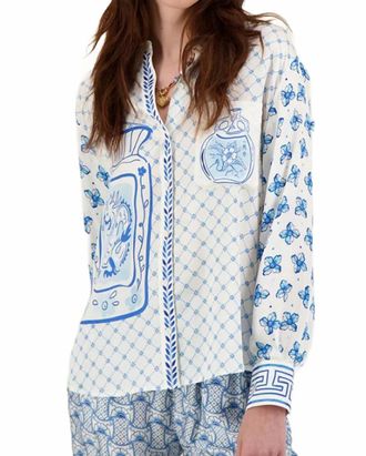 Me369 Isabel Printed Shirt In Amalfi Coast