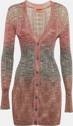 Missoni Brown Lurex Rib Knit Cardigan