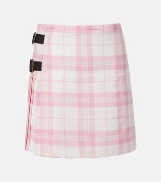 Vivienne Westwood Plaid wool-blend miniskirt