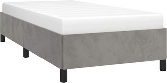 vidaXL Estructura De Cama Sin Colch&oacute;n, Gris Claro, 100x203 Cm, Twin Xl, Terciopelo Vidaxl