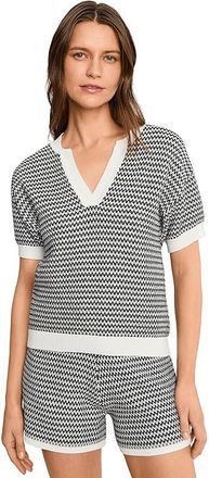 Varley Dora Knit Top 2.0 Womens Sweater Snow White/Black : MD, Cotton
