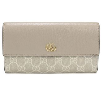 Gucci Beige Gg Supreme Long Wallet (Bi-Fold) (Pre-Owned)