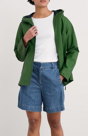 Seasalt Cornwall Waterway Hooded Waterproof Jacket in Forest Green at Nordstrom Rack, Size 10 Us / 14 Uk